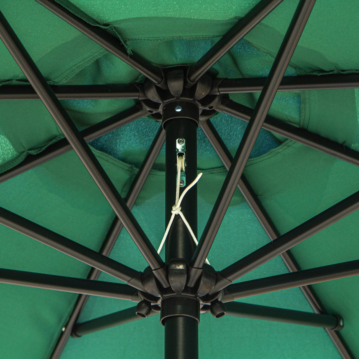 easycomfort easycomfort ombrellone da giardino con manovella e testa inclinabile 300x245cm verde