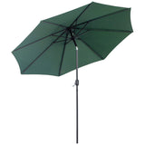 easycomfort easycomfort ombrellone da giardino con manovella e testa inclinabile 300x245cm verde