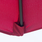 easycomfort easycomfort ombrellone da giardino con manovella e testa inclinabile 300x245cm rosso scuro