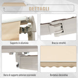 easycomfort easycomfort tenda da sole avvolgibile a parete da esterno impermeabile in alluminio beige 3x2.5m