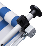 easycomfort easycomfort tenda da sole a bracci 3x1 5m con manovella e struttura telescopica bianco e blu