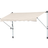 easycomfort easycomfort tenda da sole a bracci telescopica con manovella metallo e poliestere