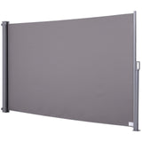 easycomfort easycomfort tenda da sole laterale e avvolgibile protezione vento privacy 3x1.6m grigio