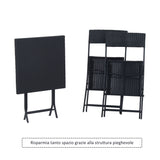 easycomfort easycomfort mobili da giardino in rattan set 1 tavolino e 2 sedie da giardino pieghevoli 3pz nero