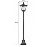 easycomfort easycomfort lampione da giardino led a pannelli solari nero 160cm