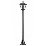 easycomfort easycomfort lampione da giardino led a pannelli solari nero 160cm