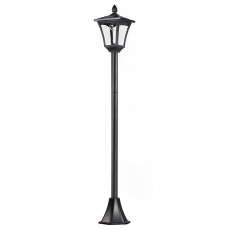 easycomfort easycomfort lampione da giardino led a pannelli solari nero 160cm