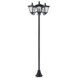 easycomfort lampione da giardino led a energia solare nero 182.5cm
