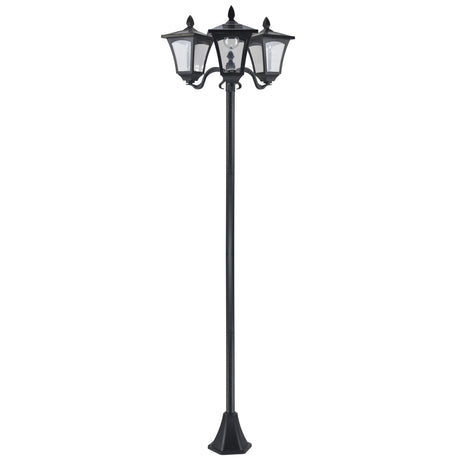 easycomfort lampione da giardino led a energia solare nero 182.5cm
