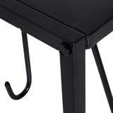 easycomfort portalegna da interno ed esterno salvaspazio in metallo con paletta scopino attizzatoio e pinza 34x34x111cm nero