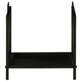 easycomfort portalegna da interno ed esterno in metallo con 2 manici e base rialzata per 50kg di legna nero