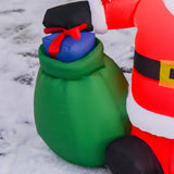 easycomfort easycomfort babbo natale gonfiabile luminoso a led in poliestere con ventilatore 70x45x120cm