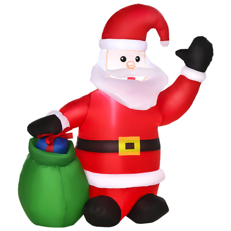 easycomfort easycomfort babbo natale gonfiabile luminoso a led in poliestere con ventilatore 70x45x120cm