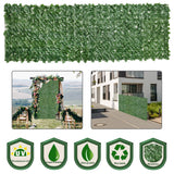easycomfort rotolo di siepe artificiale per balcone e giardino in pe anti uv con foglie verde scuro 300x100cm