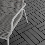 easycomfort easycomfort set 9 mattonelle a incastro per terrazzo 30x30x2cm 0.81 mq nero