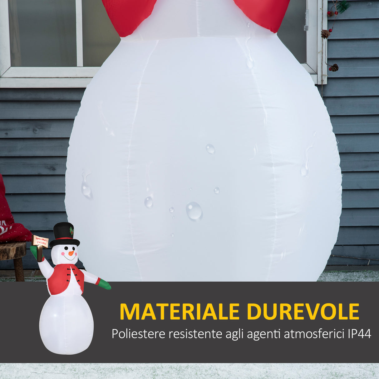 easycomfort easycomfort pupazzo di neve gonfiabile gigante 242cm con luci a led decorazione natalizia per esterno impermeabile