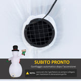 easycomfort easycomfort pupazzo di neve gonfiabile gigante 242cm con luci a led decorazione natalizia per esterno impermeabile