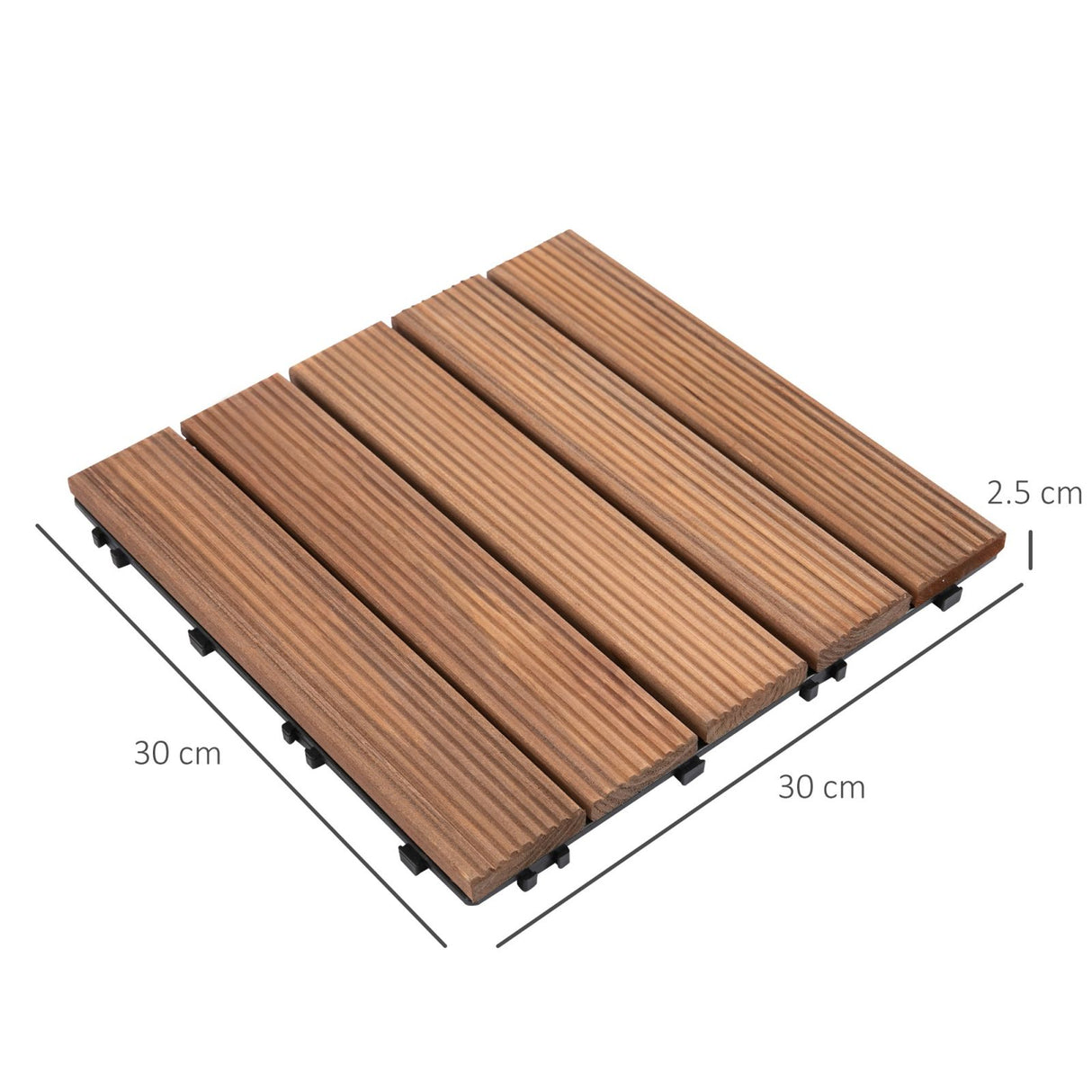 easycomfort easycomfort piastrelle per esterni montaggio a incastro in legno set 27 pezzi