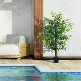 easycomfort easycomfort albero baniano artificiale pianta finta interno ed esterno alta 145cm