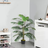 easycomfort easycomfort palma in plastica decorativa con 20 foglie e vaso altezza 140cm