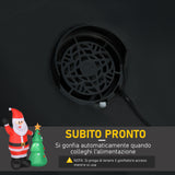 easycomfort easycomfort babbo natale gonfiabile con albero 150cm con luci led rosso