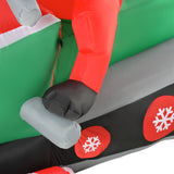 easycomfort easycomfort babbo natale gonfiabile su motoslitta con luci led integrate decorazione natalizia da esterno verderosso