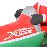 easycomfort easycomfort babbo natale gonfiabile su motoslitta con luci led integrate decorazione natalizia da esterno verderosso