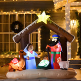 easycomfort easycomfort presepe di natale gonfiabile 183cm con 5 luci led e gonfiatore integrati decorazione natalizia da esterno