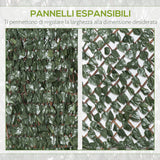 easycomfort finta siepe 8 pezzi parete verde estensibile per esterni in legno e poliestere 200x100cm