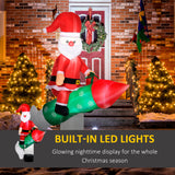 easycomfort easycomfort babbo natale gonfiabile con missile luci led e gonfiatore incluso 154x76x183cm