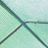 easycomfort easycomfort serra da giardino con tetto spiovente in pe e tubi d acciaio verde scuro 4.5x3x2m