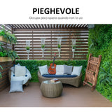 easycomfort scaffale portapiante pieghevole in legno di abete con 3 livelli da esterno 40x37x93cm