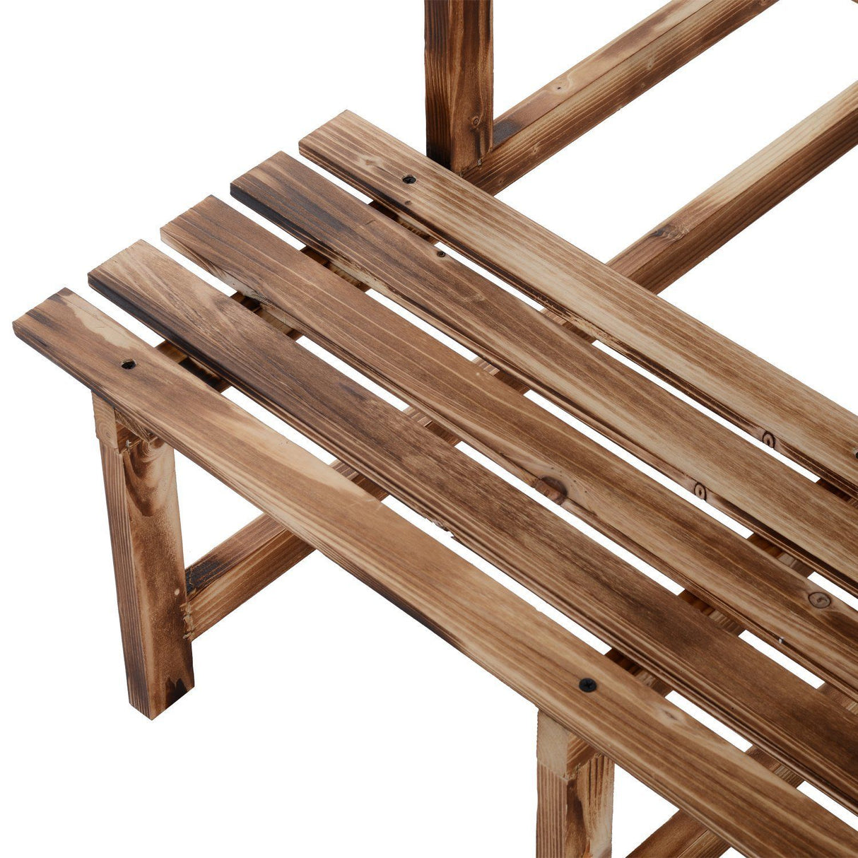 easycomfort easycomfort scaletta fioriera portavasi da giardino a 3 ripiani in legno di abete 80x80x80cm