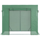 easycomfort serra da giardino in pe e acciaio con 4 picchetti 2 finestre e copertura rinforzata 200x77x148 169cm