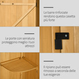 easycomfort easycomfort capanno da giardino porta attrezzi in legno impermeabile 77x54 2x179cm giallo