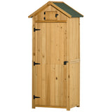 easycomfort easycomfort capanno da giardino porta attrezzi in legno impermeabile 77x54 2x179cm giallo