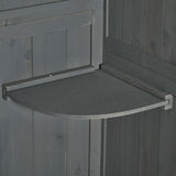 easycomfort easycomfort capanno da giardino porta attrezzi in legno impermeabile 77x54 2x179cm grigio