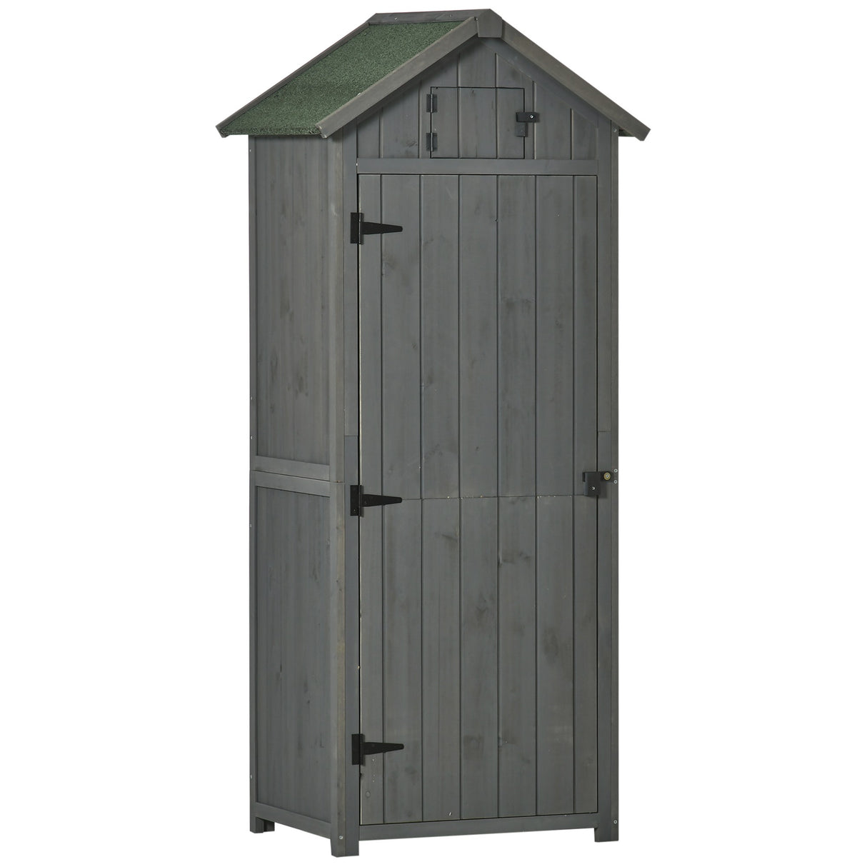 easycomfort easycomfort capanno da giardino porta attrezzi in legno impermeabile 77x54 2x179cm grigio