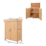 easycomfort easycomfort armadio da esterno ripostiglio da giardino a 2 ripiani porta attrezzi in legno 74 43 88cm