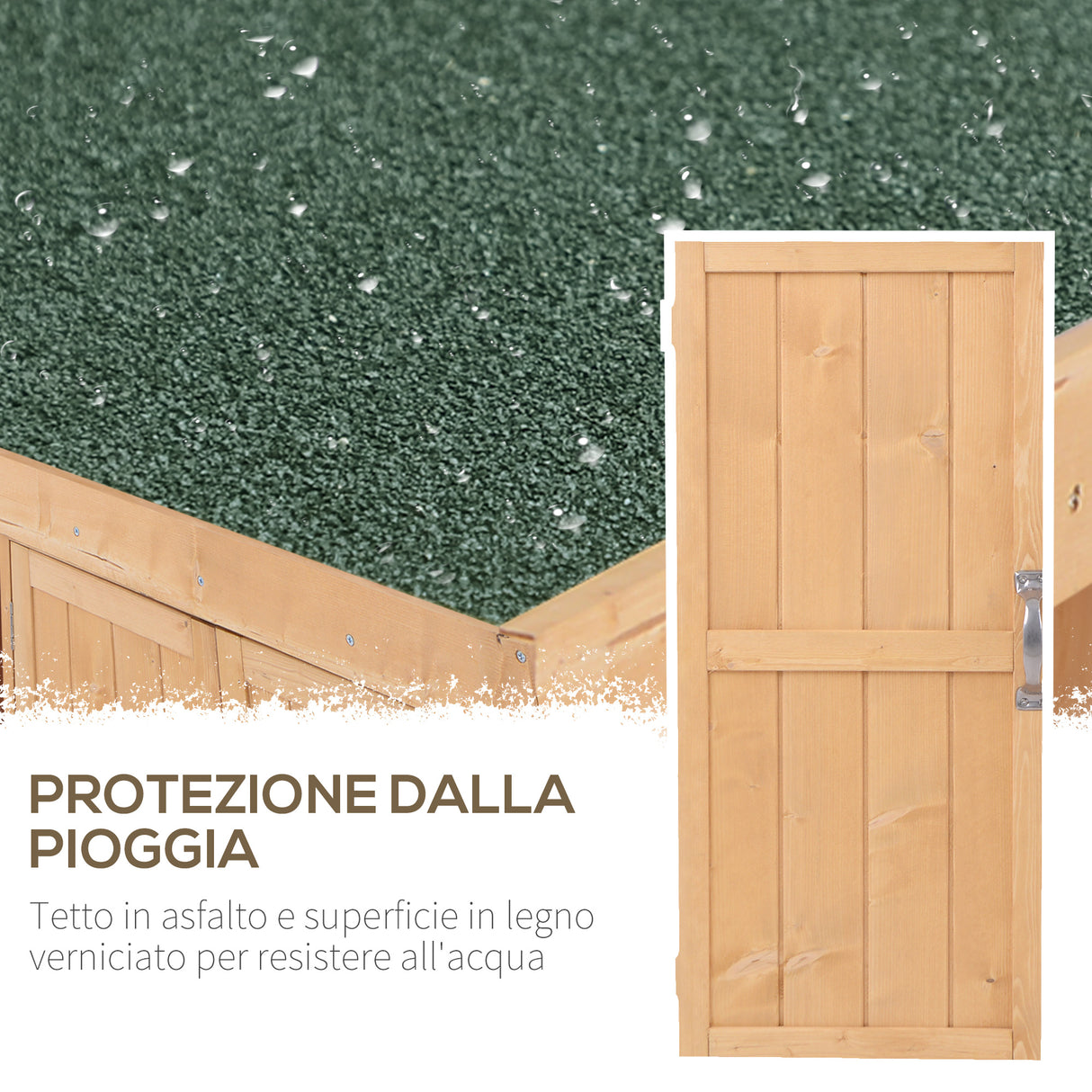 easycomfort easycomfort armadio da esterno ripostiglio da giardino a 2 ripiani porta attrezzi in legno 74 43 88cm