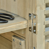 easycomfort easycomfort capanno per utensili da giardino con 4 scompartimenti in legno di abete impermeabile