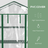 easycomfort serra per piante verticale con scaffale a 4 ripiani in acciaio e pvc bianco 69x50x165cm