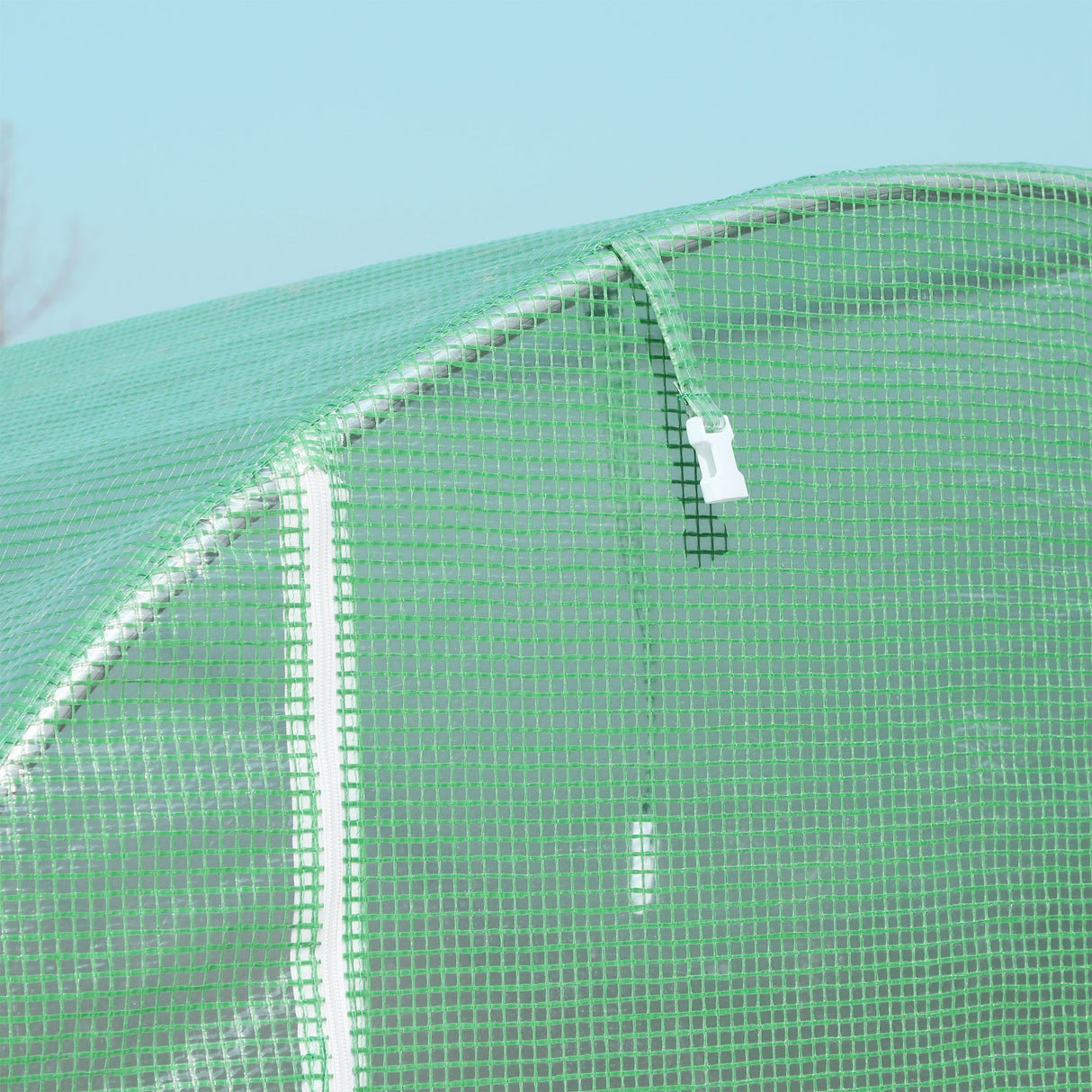 easycomfort easycomfort serra a tunnel da giardino struttura in acciaio con 8 finestre verde 500x200x210cm