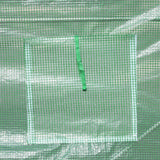 easycomfort easycomfort serra a tunnel da giardino struttura in acciaio con 8 finestre verde 500x200x210cm