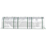 easycomfort serra a tunnel in pvc trasparente e acciaio con porte a cerniera 295x100x80 cm