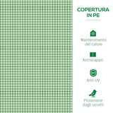 easycomfort easycomfort serra da giardino a tunnel in acciaio e plastica pp con porte avvolgibili 295x100x80 cm verde