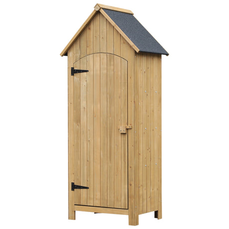 easycomfort easycomfort casetta porta attrezzi da giardino in legno impermeabile con porte e mensole