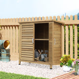 easycomfort casetta da giardino in legno di abete con tetto in bitume impermeabile 87x46.5x96.5cm