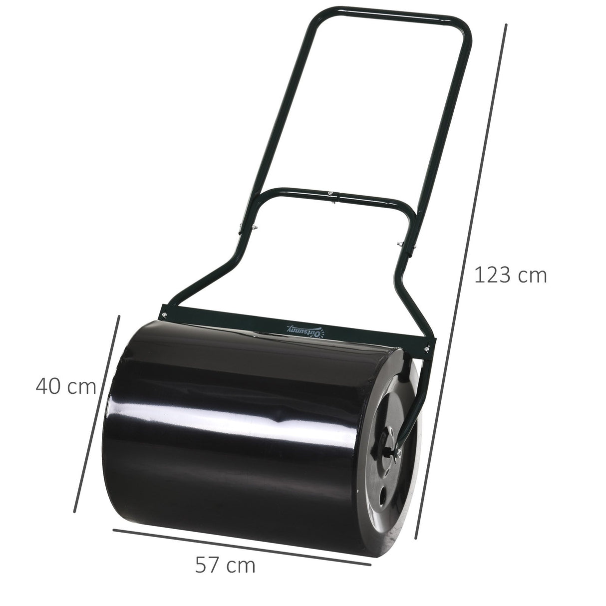 easycomfort easycomfort rullo da giardino in metallo nero serbatoio 60 l 50 cm
