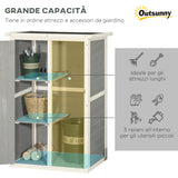 easycomfort casetta da giardino in legno di abete impermeabile capanno attrezzi da esterno 75x56x115cm